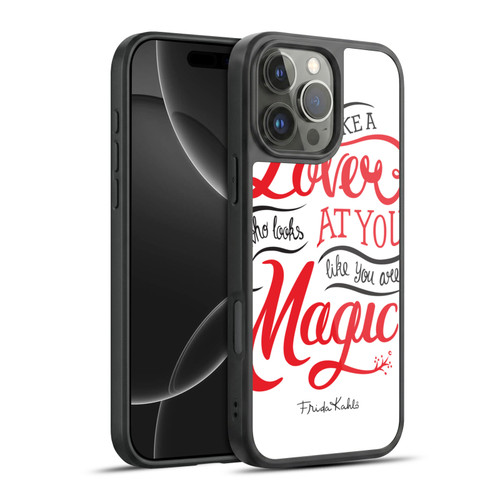 Frida Kahlo Typography Lover White Gel Armour Case For Apple iPhone 16 Pro Max