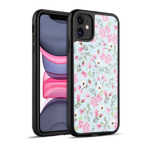 Anis Illustration Flower Pattern 2 Pink Gel Armour Case For Apple iPhone 11
