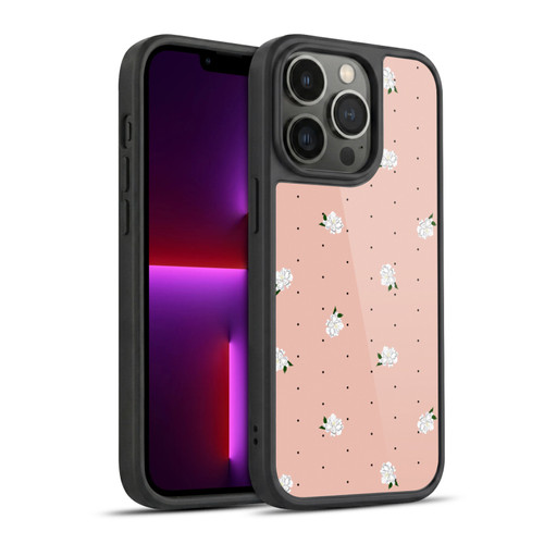 Anis Illustration Flower Pattern 2 Dots Gel Armour Case For Apple iPhone 13 Pro