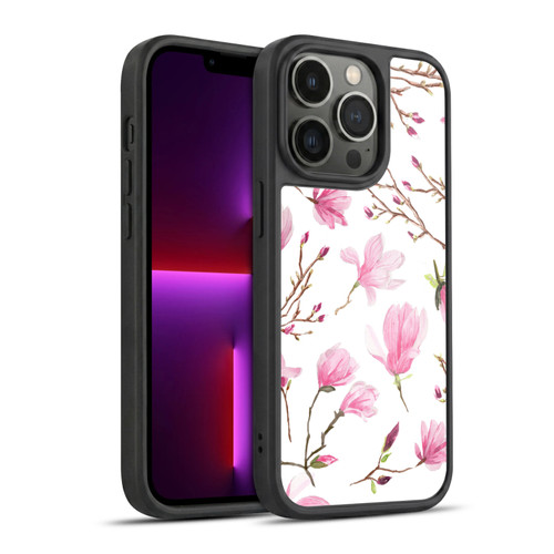 Anis Illustration Flower Pattern 2 Magnolia Gel Armour Case For Apple iPhone 13 Pro