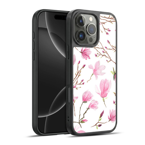 Anis Illustration Flower Pattern 2 Magnolia Gel Armour Case For Apple iPhone 16 Pro Max