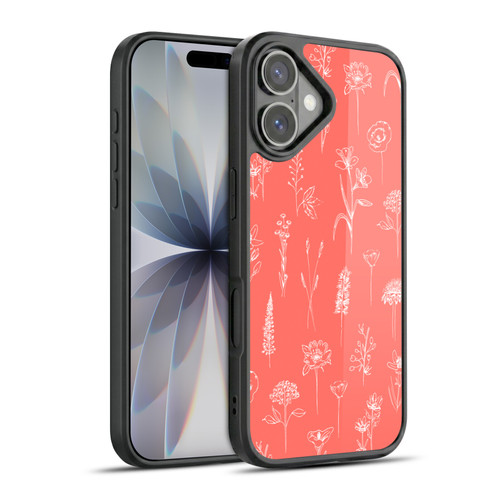 Anis Illustration Flower Pattern 2 Coral Gel Armour Case For Apple iPhone 17