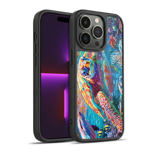 Michael David Ward Psychedelic Art Turtle Magic Gel Armour Case For Apple iPhone 14 Pro