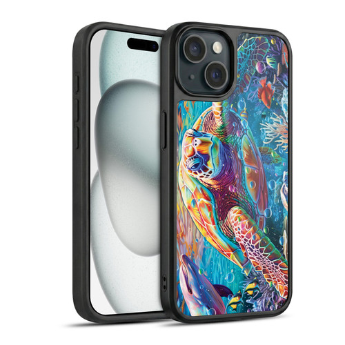Michael David Ward Psychedelic Art Turtle Magic Gel Armour Case For Apple iPhone 15