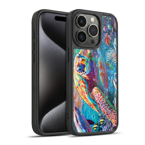 Michael David Ward Psychedelic Art Turtle Magic Gel Armour Case For Apple iPhone 15 Pro