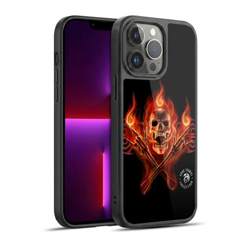 Anne Stokes Fire Tribal Hell Skull Gel Armour Case For Apple iPhone 13 Pro Max