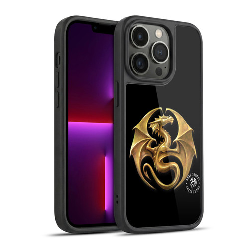 Anne Stokes Fire Tribal Dragon Medal Gel Armour Case For Apple iPhone 13 Pro