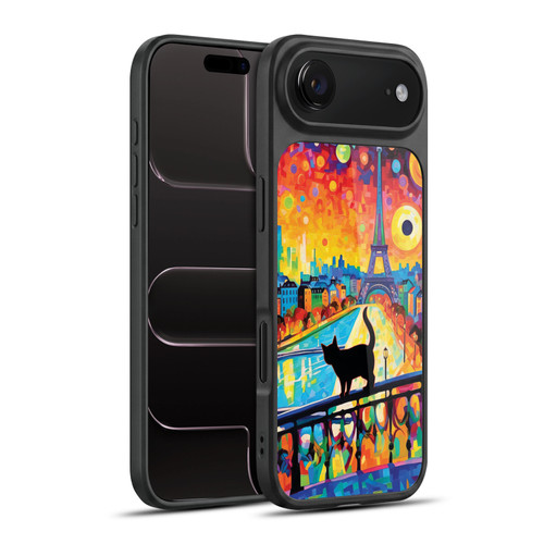 Michael David Ward Psychedelic Art Cat In Midnight Paris Gel Armour Case For Apple iPhone 17 Air