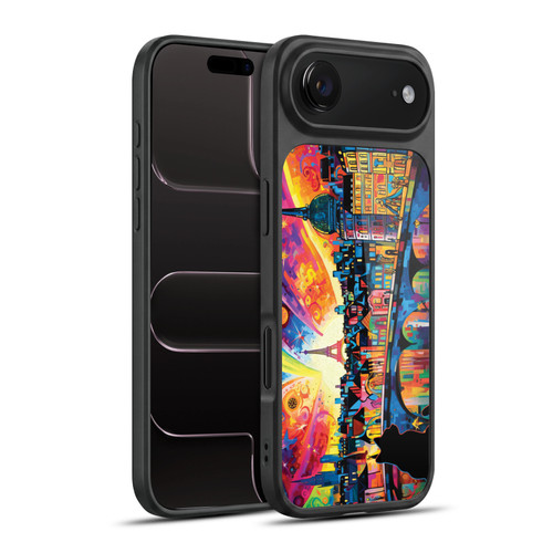 Michael David Ward Psychedelic Art Midnight Cat In Paris Gel Armour Case For Apple iPhone 17 Air