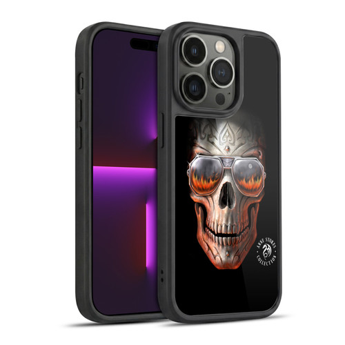 Anne Stokes Fire Tribal Skull Gel Armour Case For Apple iPhone 14 Pro