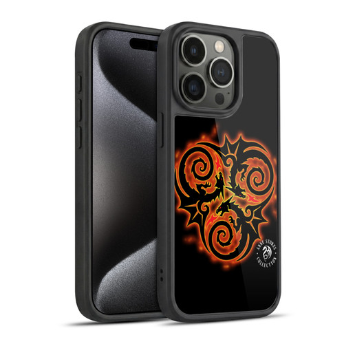 Anne Stokes Fire Tribal Triple Dragon Gel Armour Case For Apple iPhone 15 Pro