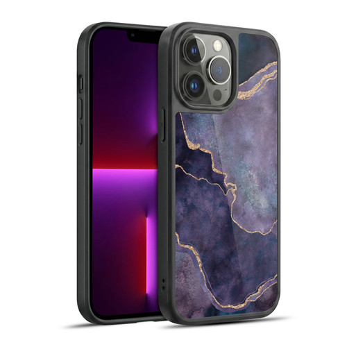 LebensArt Mineral Marble Purple Gel Armour Case For Apple iPhone 13 Pro Max