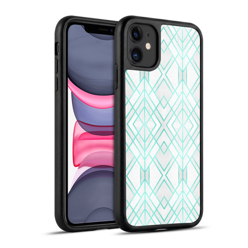 Elisabeth Fredriksson Geometric Design And Pattern Turquoise Geo Gel Armour Case For Apple iPhone 11