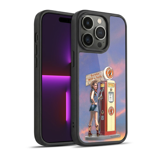 Larry Grossman Retro Collection Gasoline Girl Gel Armour Case For Apple iPhone 14 Pro