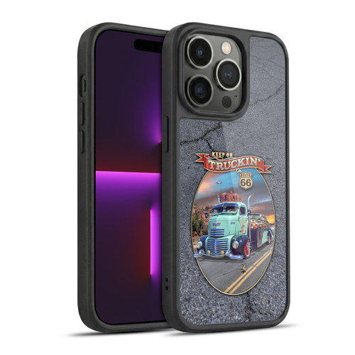 Larry Grossman Retro Collection Keep on Truckin' Rt. 66 Gel Armour Case For Apple iPhone 14 Pro