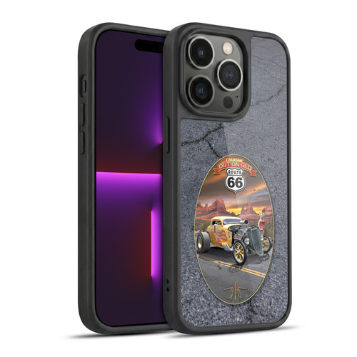 Larry Grossman Retro Collection Route 66 Hot Rod Coupe Gel Armour Case For Apple iPhone 14 Pro