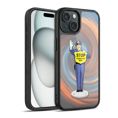 Larry Grossman Retro Collection Stop Pigging Out Gel Armour Case For Apple iPhone 15