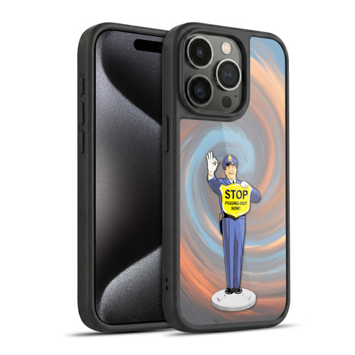 Larry Grossman Retro Collection Stop Pigging Out Gel Armour Case For Apple iPhone 15 Pro
