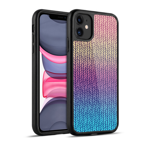 Micklyn Le Feuvre Patterns Rainbow Chunky Knit Gel Armour Case For Apple iPhone 11