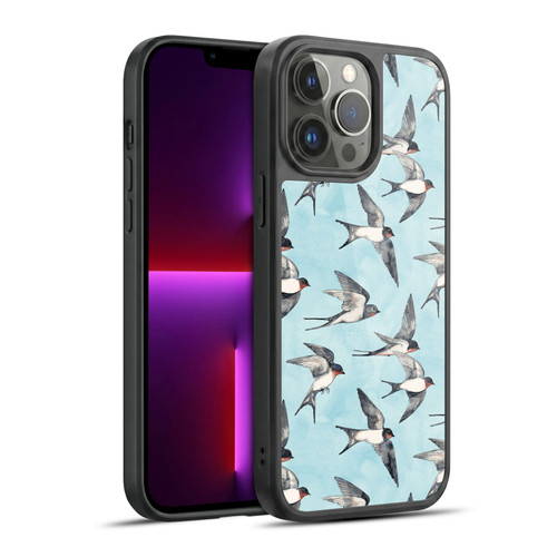 Micklyn Le Feuvre Patterns Swallow Flight Gel Armour Case For Apple iPhone 13 Pro Max
