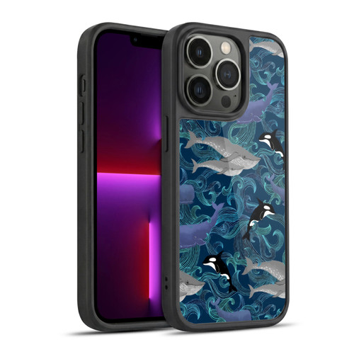 Micklyn Le Feuvre Patterns Giants in Teal Gel Armour Case For Apple iPhone 13 Pro