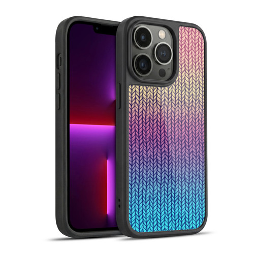 Micklyn Le Feuvre Patterns Rainbow Chunky Knit Gel Armour Case For Apple iPhone 13 Pro