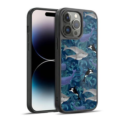 Micklyn Le Feuvre Patterns Giants in Teal Gel Armour Case For Apple iPhone 14 Pro Max