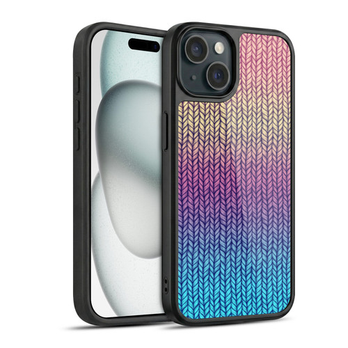 Micklyn Le Feuvre Patterns Rainbow Chunky Knit Gel Armour Case For Apple iPhone 15