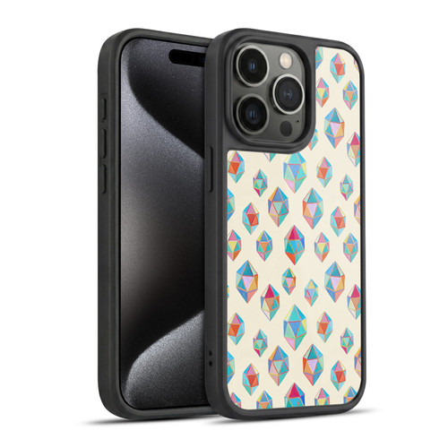 Micklyn Le Feuvre Patterns Floating Gems Gel Armour Case For Apple iPhone 15 Pro