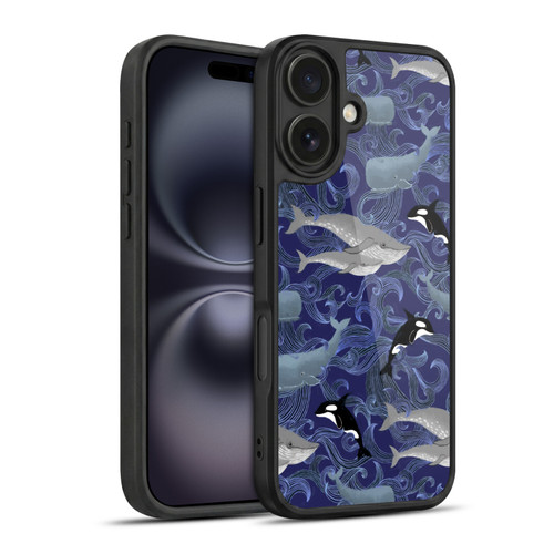 Micklyn Le Feuvre Patterns Giants in Purple Gel Armour Case For Apple iPhone 16