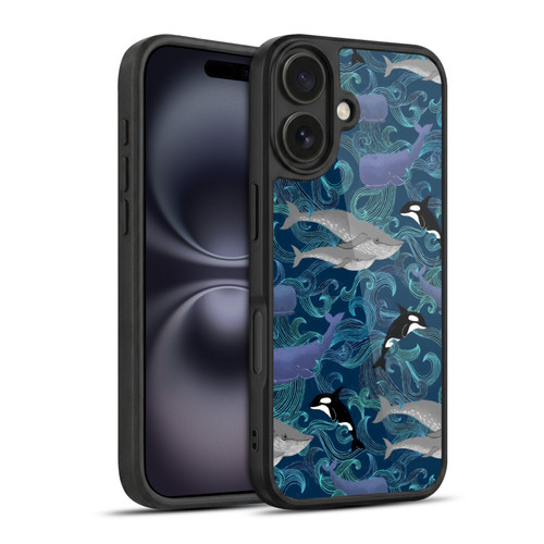 Micklyn Le Feuvre Patterns Giants in Teal Gel Armour Case For Apple iPhone 16