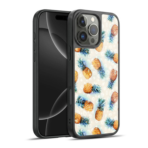 Micklyn Le Feuvre Patterns Pineapples and Crystals Gel Armour Case For Apple iPhone 16 Pro Max