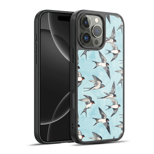 Micklyn Le Feuvre Patterns Swallow Flight Gel Armour Case For Apple iPhone 16 Pro Max