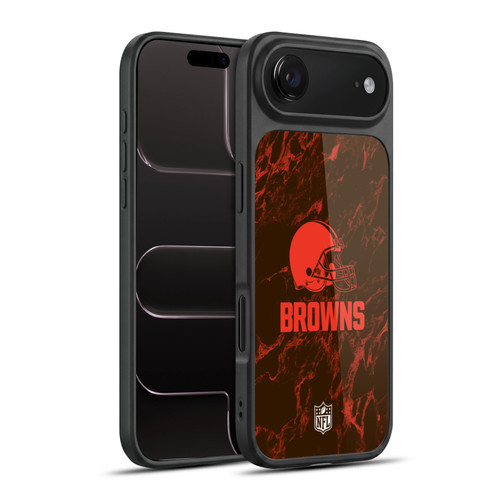 NFL Cleveland Browns Graphics Coloured Marble Gel Armour Case For Apple iPhone 17 Air