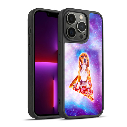Random Galaxy Space Pizza Ride Blue Galaxy Dog Gel Armour Case For Apple iPhone 13 Pro