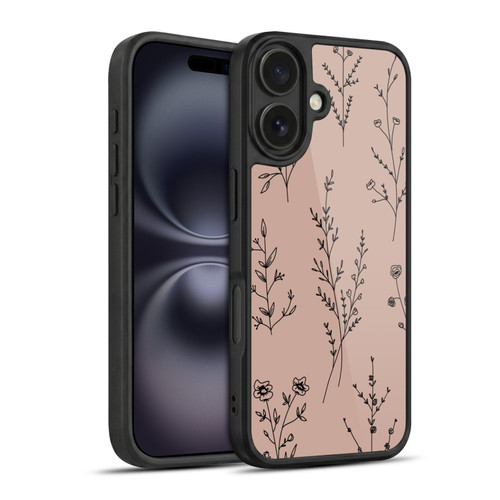 Anis Illustration Wildflowers Blush Pink Gel Armour Case For Apple iPhone 16