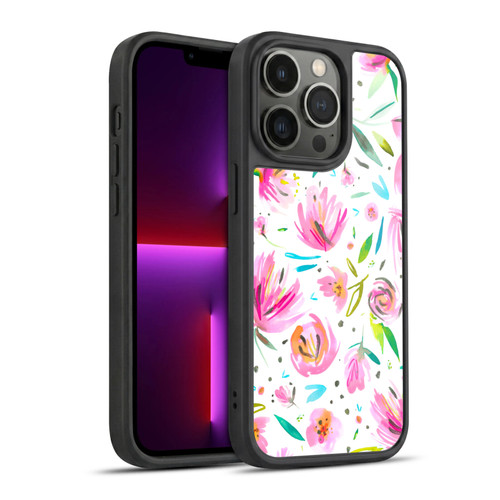Ninola Floral Peonies Pink Gel Armour Case For Apple iPhone 13 Pro
