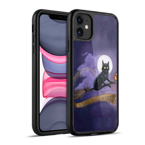 Ash Evans Black Cats Happy Halloween Gel Armour Case For Apple iPhone 11