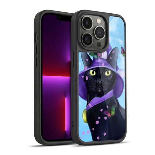Ash Evans Black Cats Butterfly Sky Gel Armour Case For Apple iPhone 13 Pro