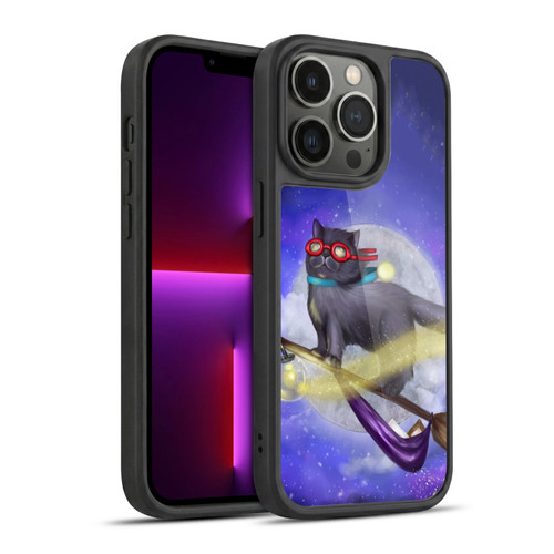 Ash Evans Black Cats Night Fly Gel Armour Case For Apple iPhone 13 Pro