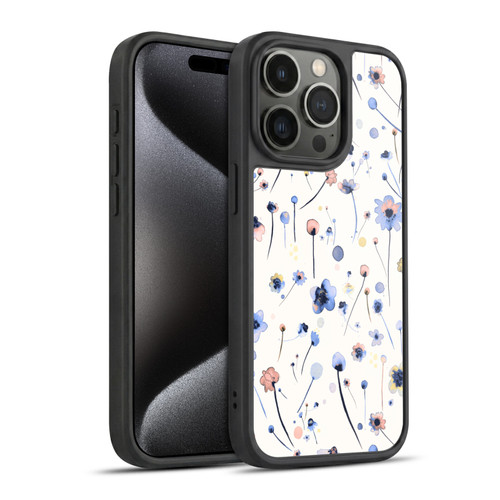 Ninola Floral Blue Soft Gel Armour Case For Apple iPhone 15 Pro