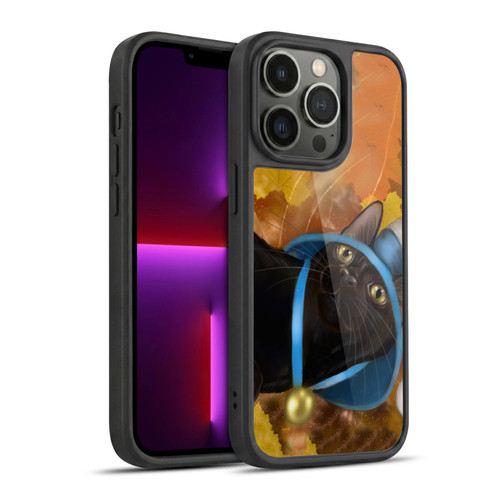 Ash Evans Black Cats Leaves Gel Armour Case For Apple iPhone 13 Pro