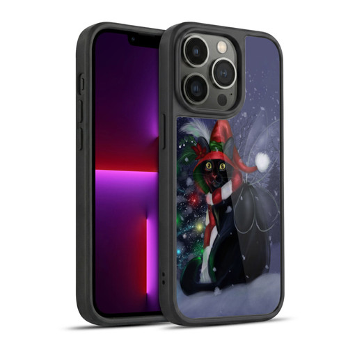 Ash Evans Black Cats Yuletide Cheer Gel Armour Case For Apple iPhone 13 Pro