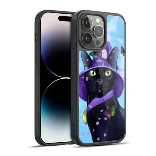 Ash Evans Black Cats Butterfly Sky Gel Armour Case For Apple iPhone 14 Pro Max