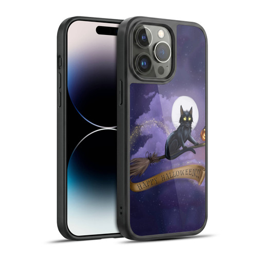 Ash Evans Black Cats Happy Halloween Gel Armour Case For Apple iPhone 14 Pro Max