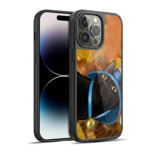 Ash Evans Black Cats Leaves Gel Armour Case For Apple iPhone 14 Pro Max