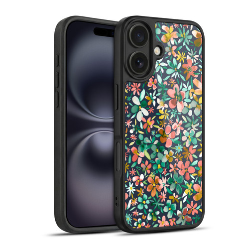 Ninola Floral Colourful Petals Green Gel Armour Case For Apple iPhone 16