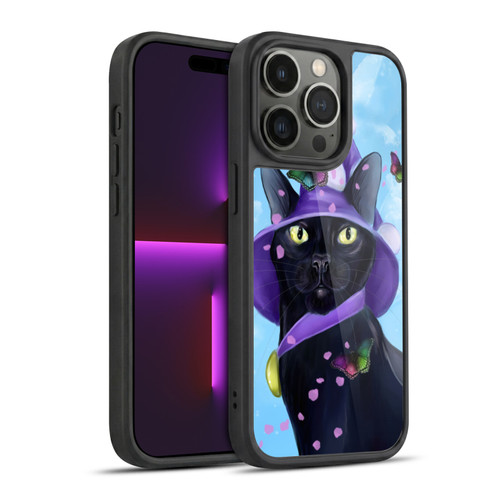 Ash Evans Black Cats Butterfly Sky Gel Armour Case For Apple iPhone 14 Pro