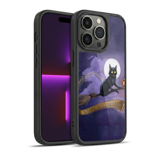 Ash Evans Black Cats Happy Halloween Gel Armour Case For Apple iPhone 14 Pro