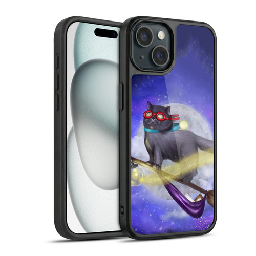 Ash Evans Black Cats Night Fly Gel Armour Case For Apple iPhone 15